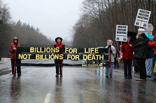Jack and Felice Cohen-Joppa at an anti-nuclear demonstration.