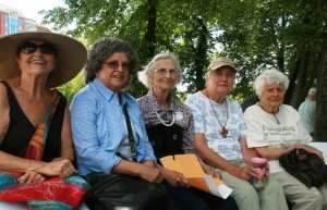 The five arrestees.  Photo by Wendy Dwyer